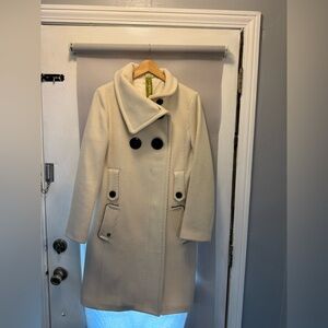 Stella McCartney Cream Trench Coat with Black Buttons